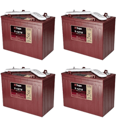 Four 1275 Trojan 12Volt 150Ah Golf Cart batteries set